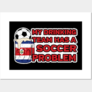 Costa Rica Soccer Drinking Team Posters and Art